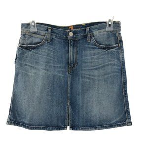 7 For All Mankind Skirt Women's Winston Blue Light Wash Denim Sz 29 7FAM